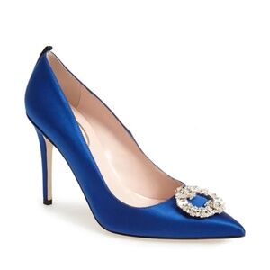 SJP by Sarah Jessica Parker Satin Blue Heels